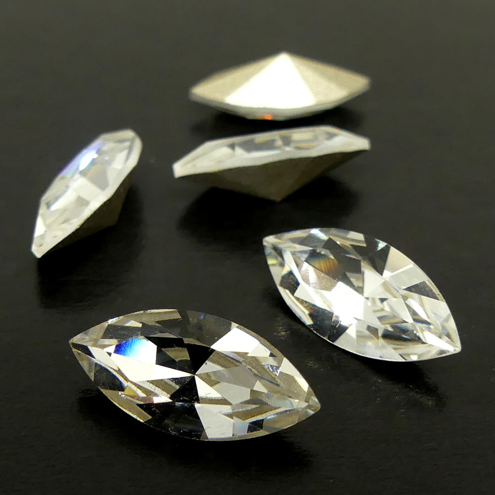 Navette 15 x 7 mm - Cristal (1 pce)