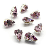 Poire montée 8 x 4.8 mm -  Améthyste clair(1 pce)