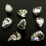 Poire montée 8 x 4.8 mm - Cristal (1 pce)