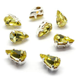 Poire montée 8 x 4.8 mm -  Jonquille (1 pce)