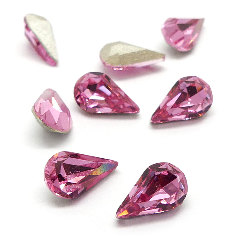 Poire  8 x 4.8 mm - Rose - 1 pce