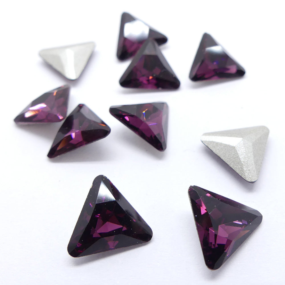 Triangle 10 mm - violet Amethyst 