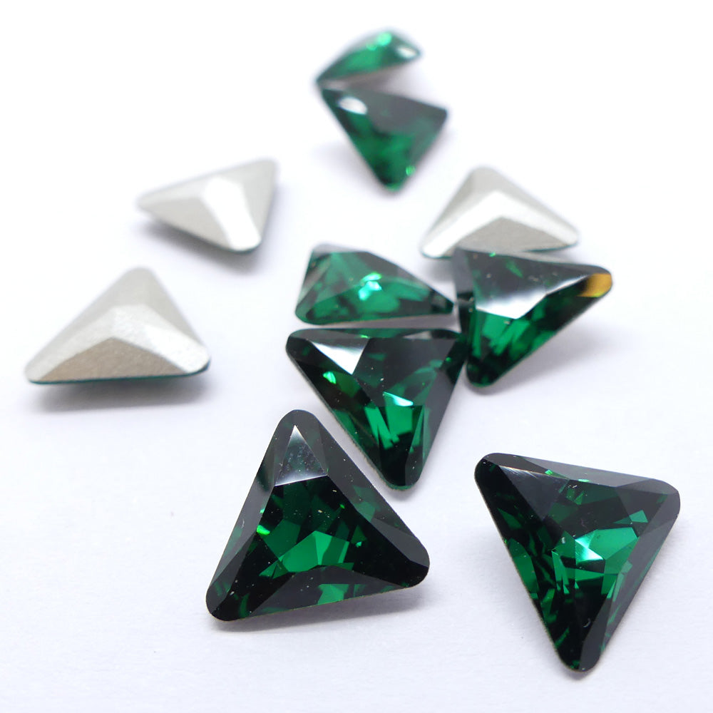 Triangle de 10 mm - Vert émeraude