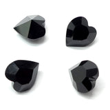 Coeur monté 11 x 10 mm - Jet (1 pce)