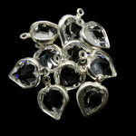Coeur monté 8.8 x 8 mm pendentif - Cristal (1 pce)