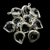 Coeur monté 8.8 x 8 mm pendentif - Cristal (1 pce)