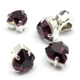 Coeur monté 11 x 10 mm - Améthyste (1 pce)