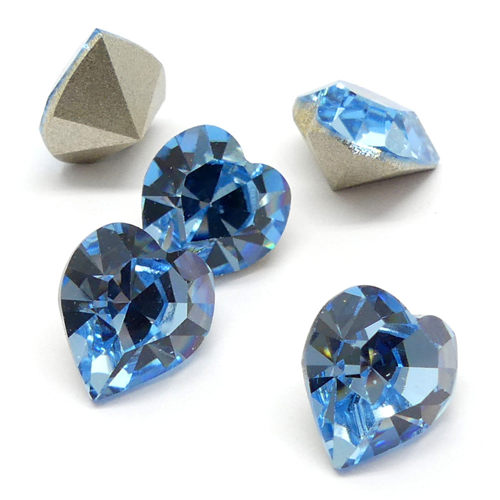 Coeur 11 x 10 mm - Aquamarine (1 pce)