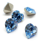 Coeur 11 x 10 mm - Aquamarine (1 pce)