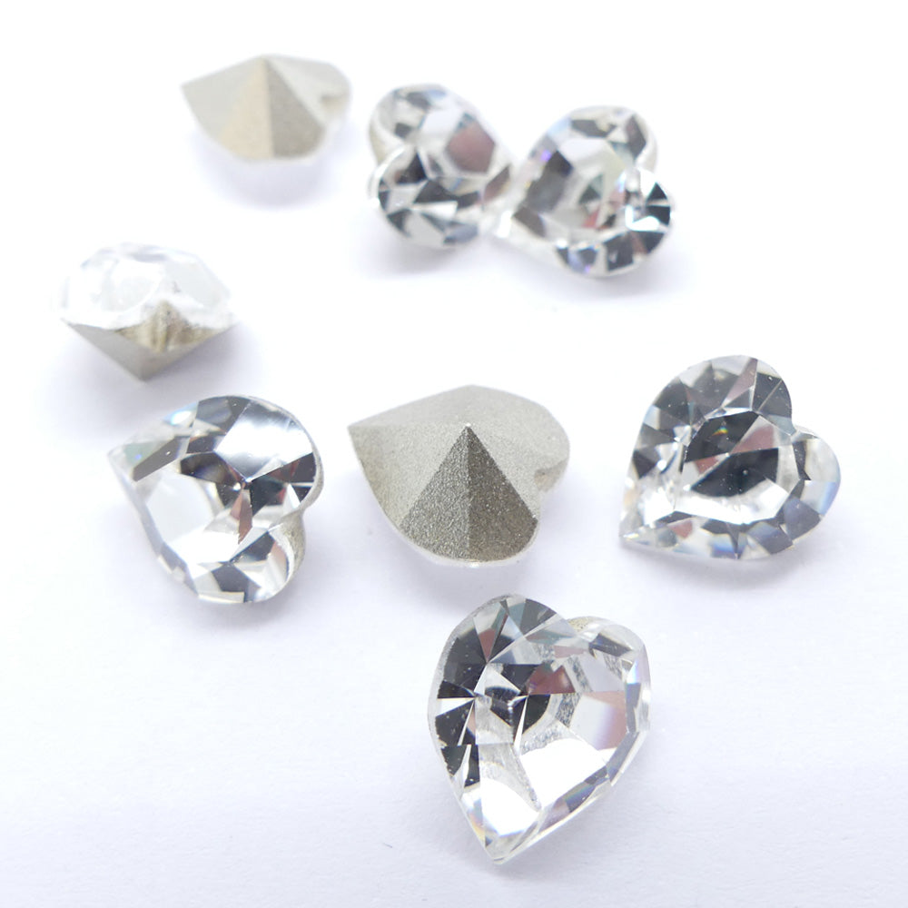 Coeur 11 x 10 mm - Cristal (1 pce)