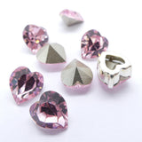 Cabochon Coeur  11 x 10 mm -  Rose clair (1pce)