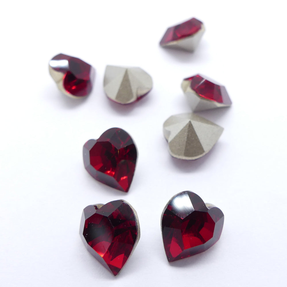 Coeur monté 11 x 10 mm - Siam (1 pce)
