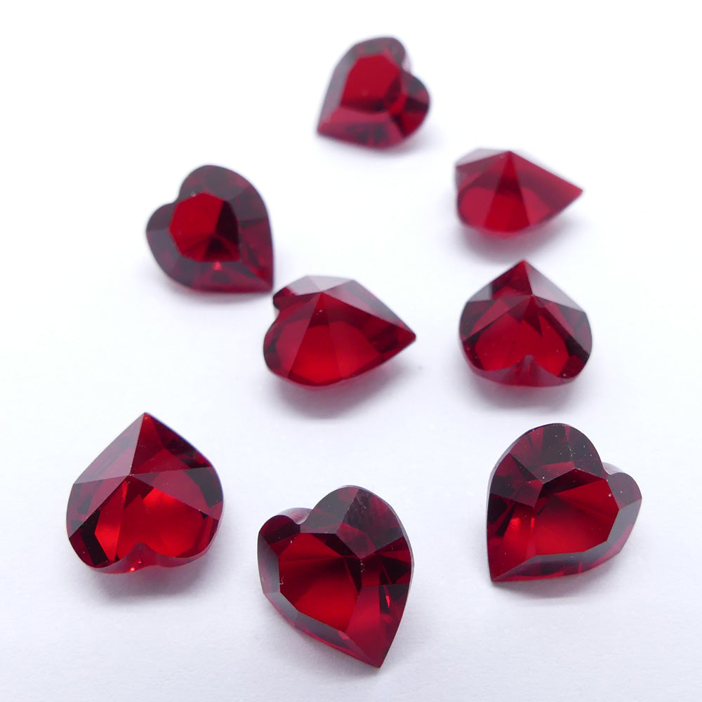 Coeur 11 x 10 mm - Siam Transparent (à la pièce)