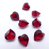 Coeur 11 x 10 mm - Siam Transparent (à la pièce)