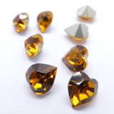 Coeur monté 11 x 10 mm - Topaze (1 pce)