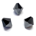 Bicone 10 - Jet Hematite (3 pces)