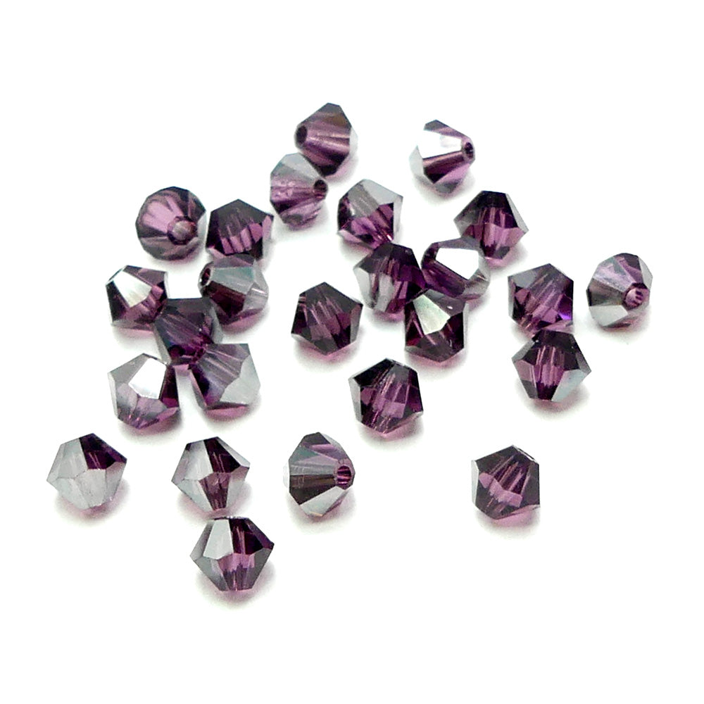 Bicone 4 - Amethyste Satin (25 pces)
