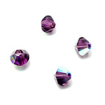 Bicone 4 - Amethyste AB (25 pces)