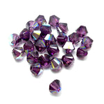 Bicone 4 - Amethyste AB (25 pces)