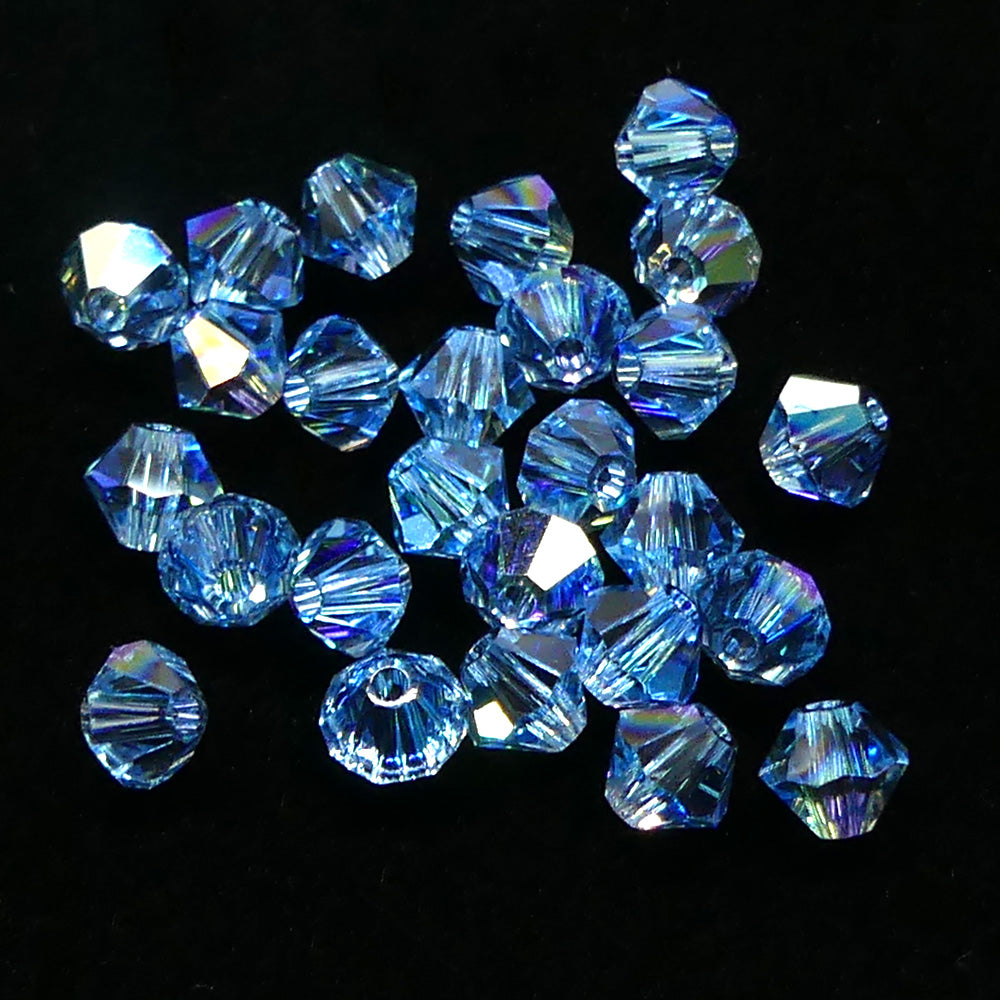 Bicone 4 - Aquamarine AB (25 pces)