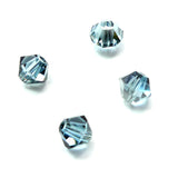 Bicone 4 - Aquamarine Satin (25 pces)