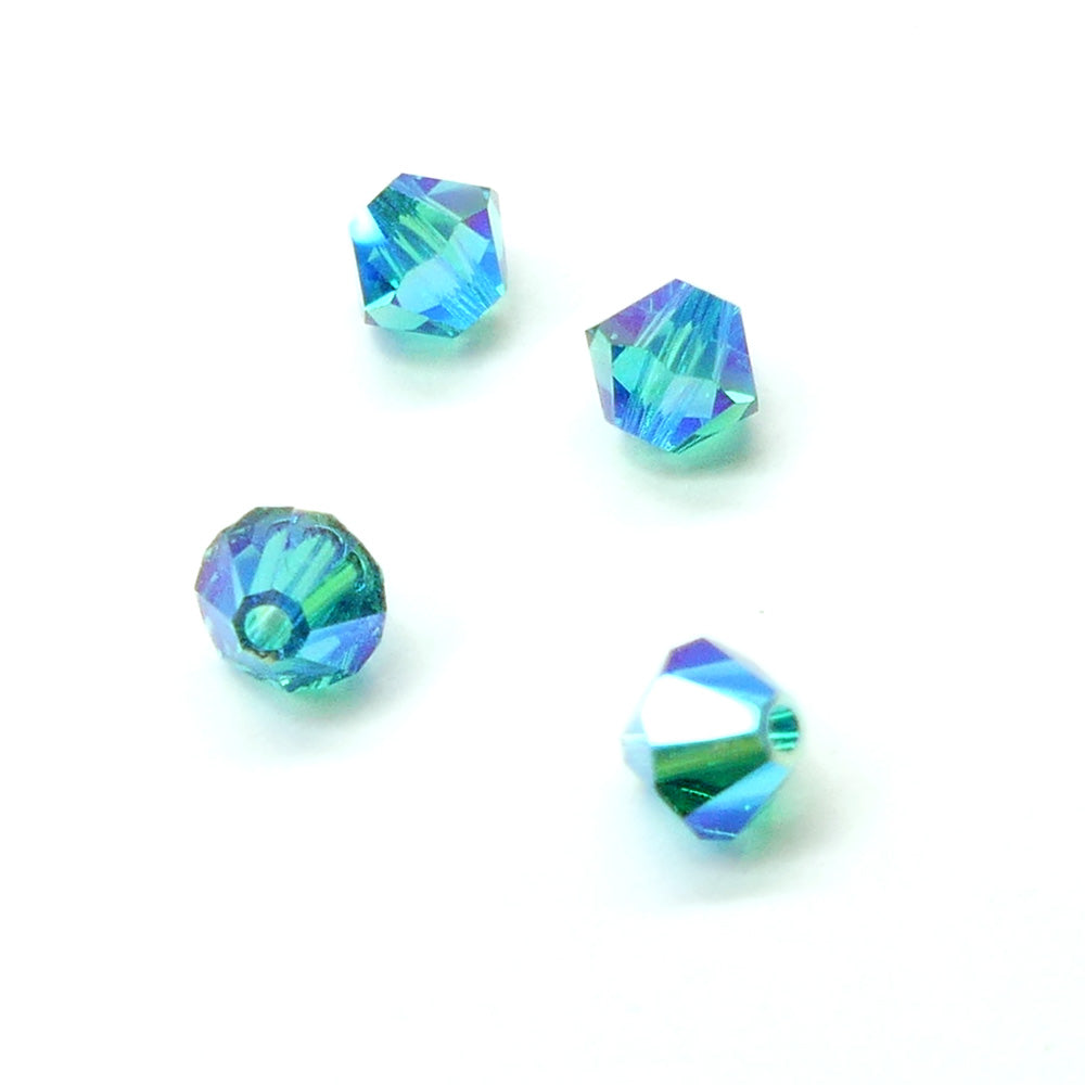 Bicone 4 - Zircon Bleu AB (25 pces)