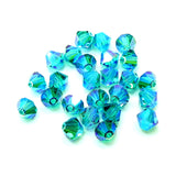 Bicone 4 - Zircon Bleu AB (25 pces)