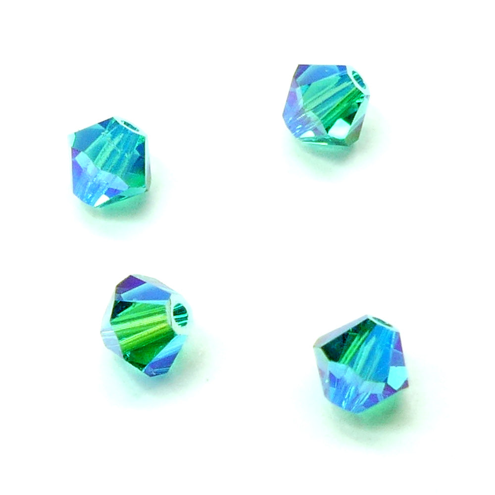 Bicone 4 - Zircon bleu AB2x (25 pces)