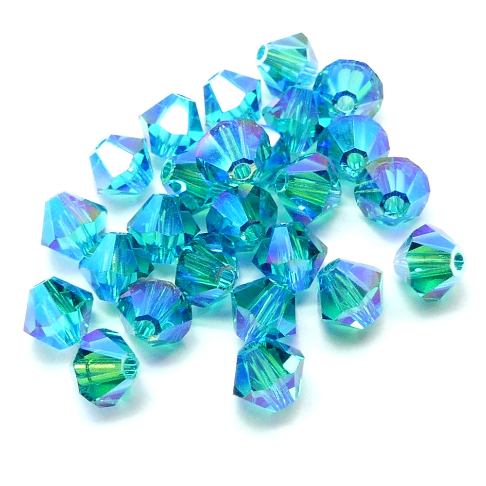 Bicone 4 - Zircon bleu AB2x (25 pces)
