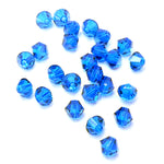 Bicone 4 - Bleu Capri (25 pces)