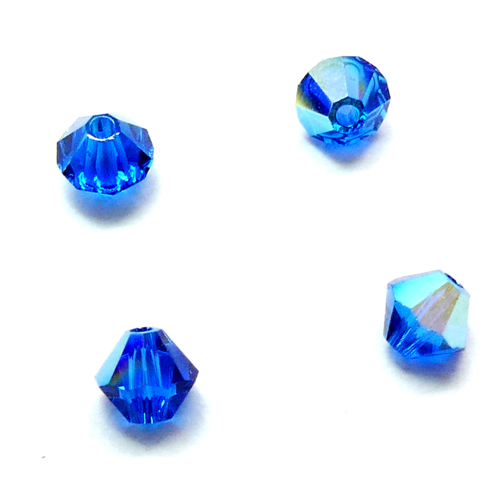 Bicone 4 - Bleu Capri AB (25 pièces)