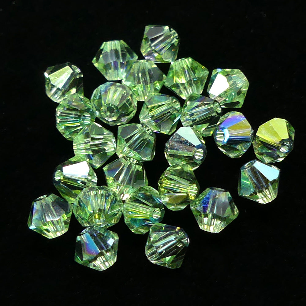Bicone 4 - Chrysolite AB (25 pces)