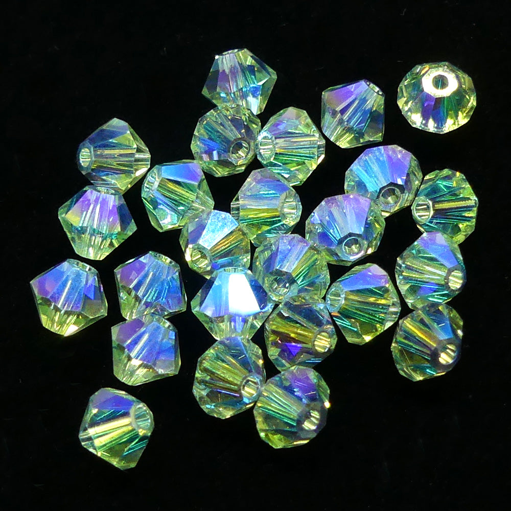 Bicone 4 - Chrysolite AB2x (25 pces)