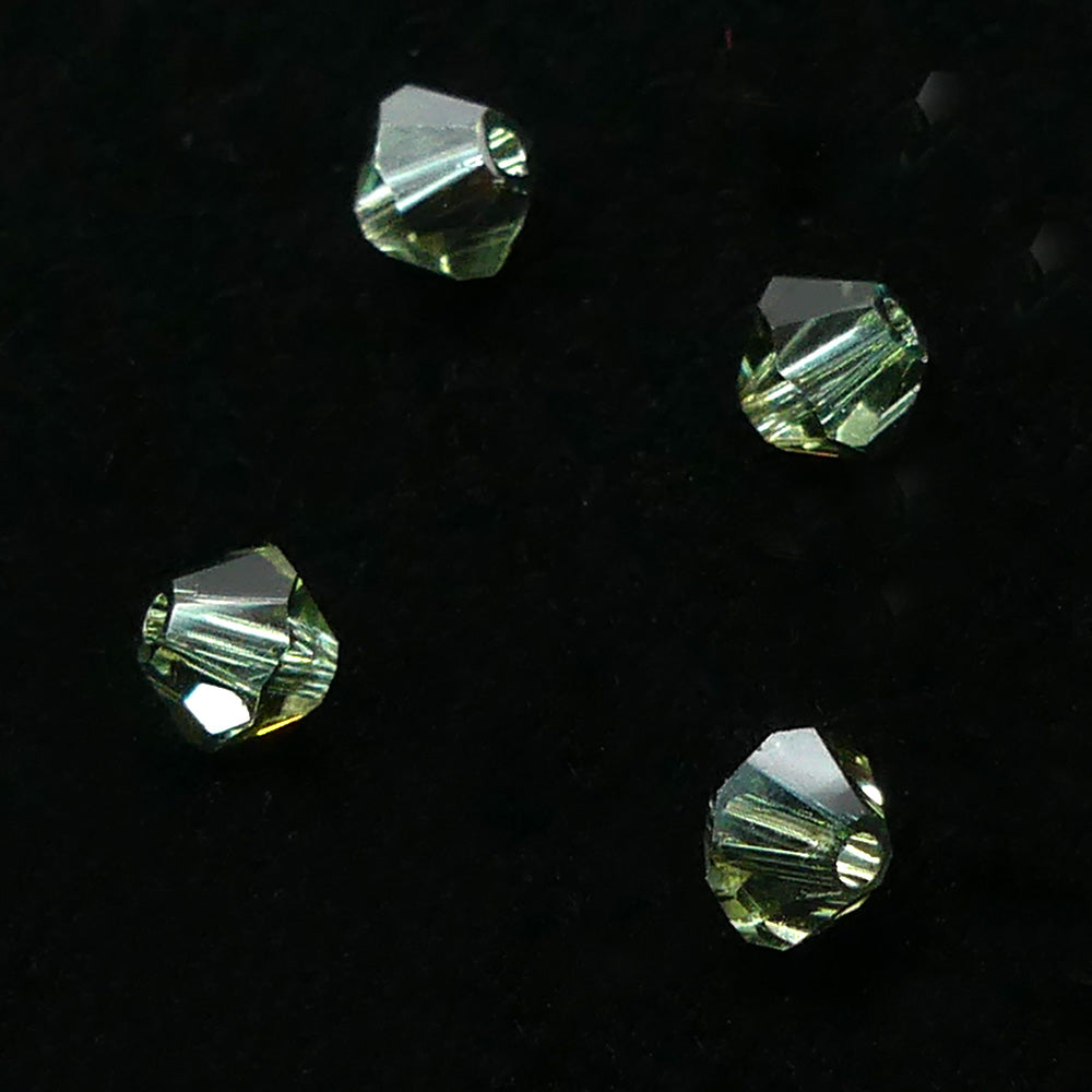 Bicone 4 - Chrysolite Satin (25 pces)