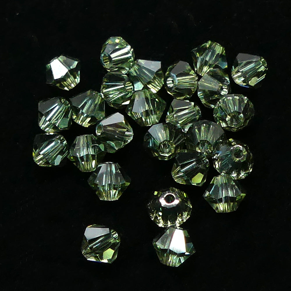 Bicone 4 - Chrysolite Satin (25 pces)