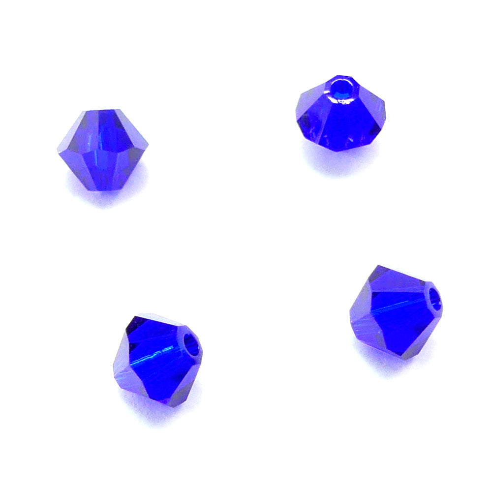 Bicone 4 - Bleu Cobalt (25 pces)