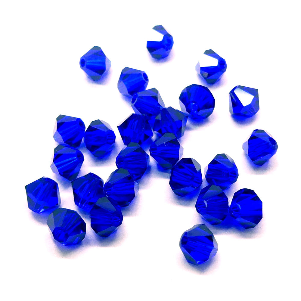 Bicone 4 - Bleu Cobalt (25 pces)