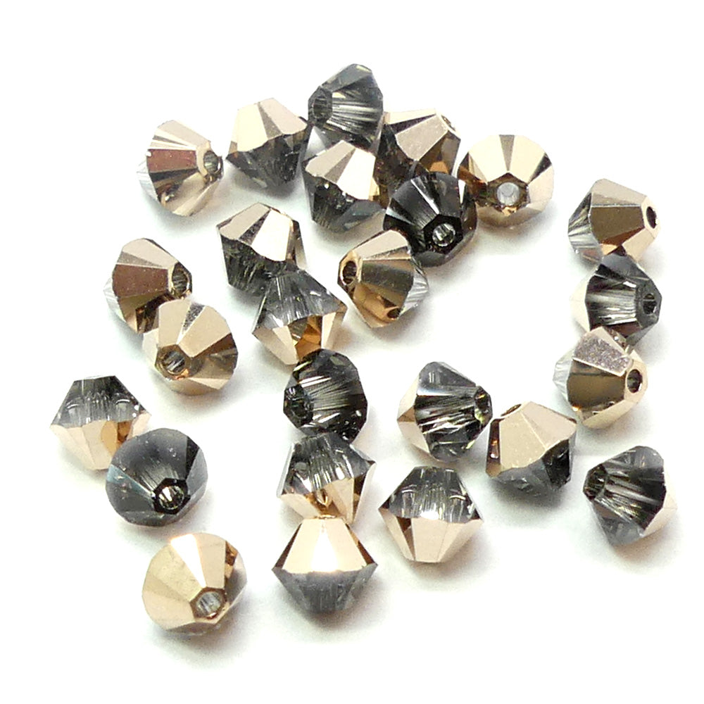 Bicone 4 - Cristal Or Rose  (25 pces)