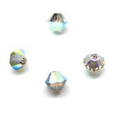 Bicone 4 - Cristal AB Satin (25 pces)