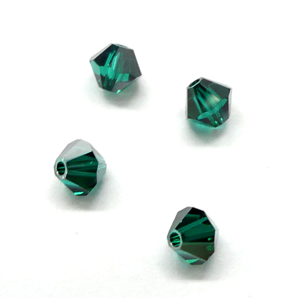 Bicone 4 - Émeraude Satin (25 pces)