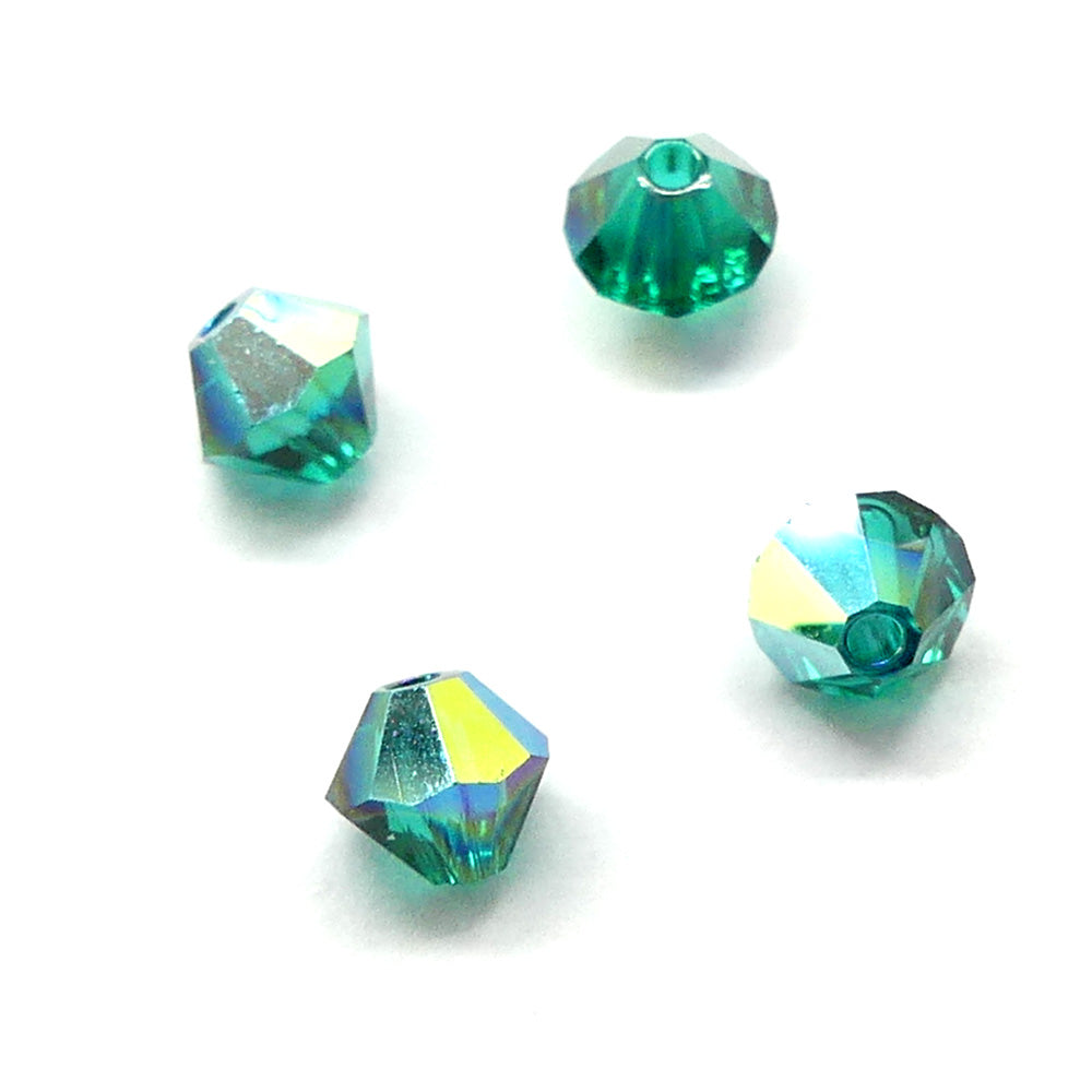 Bicone 4 - Émeraude AB (25 pces)