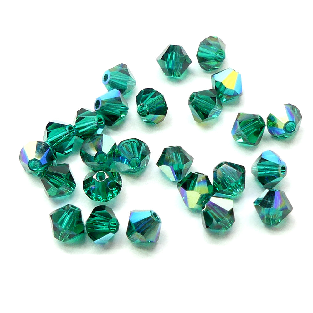 Bicone 4 - Émeraude AB (25 pces)