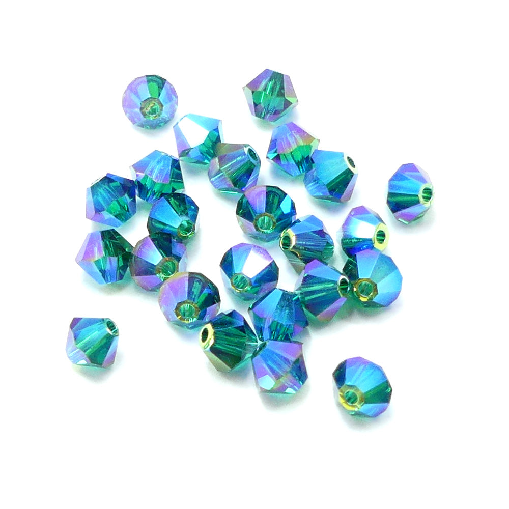 Bicone 4 - Émeraude AB2x (25 pces)