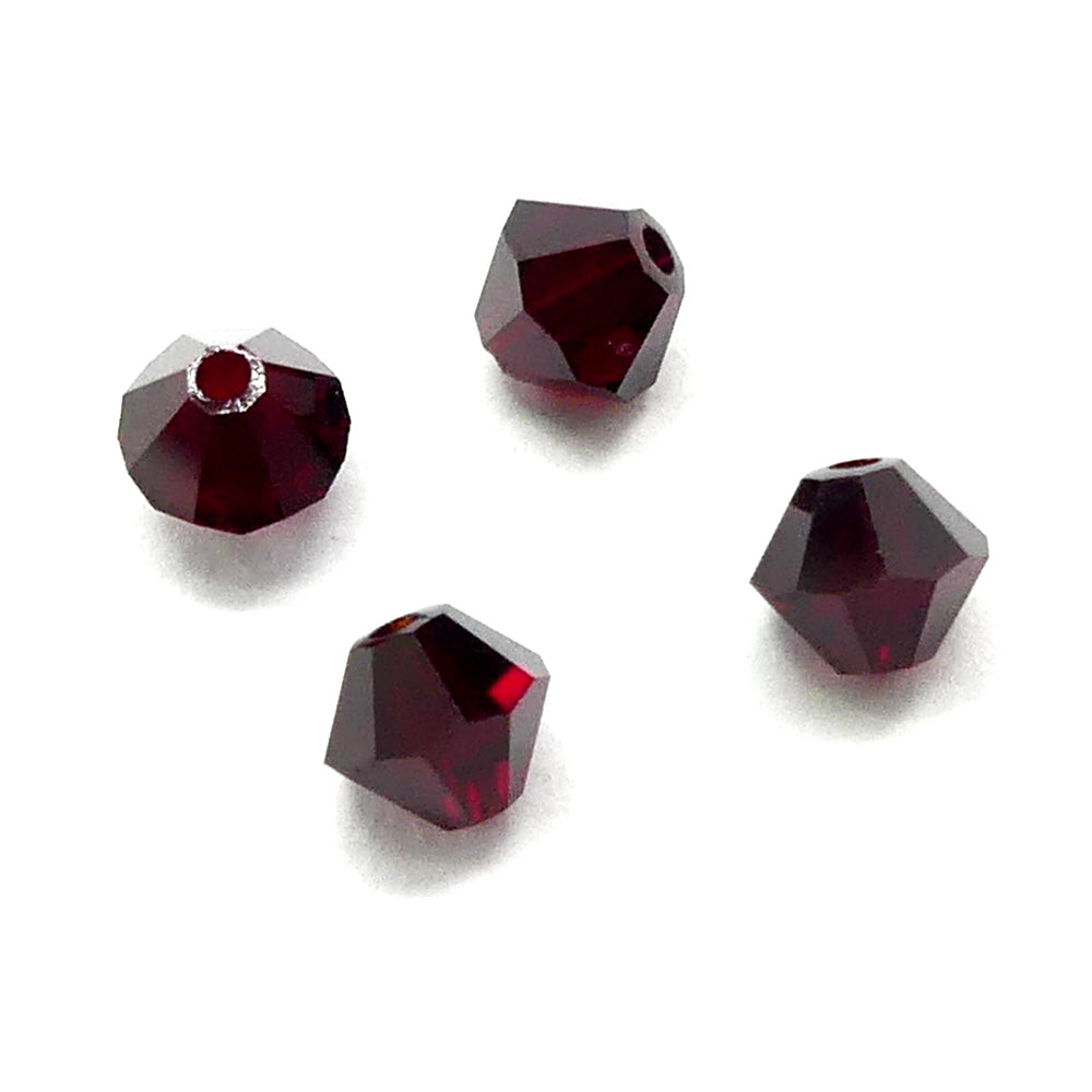 Bicone 4 - Grenat (25 pces)