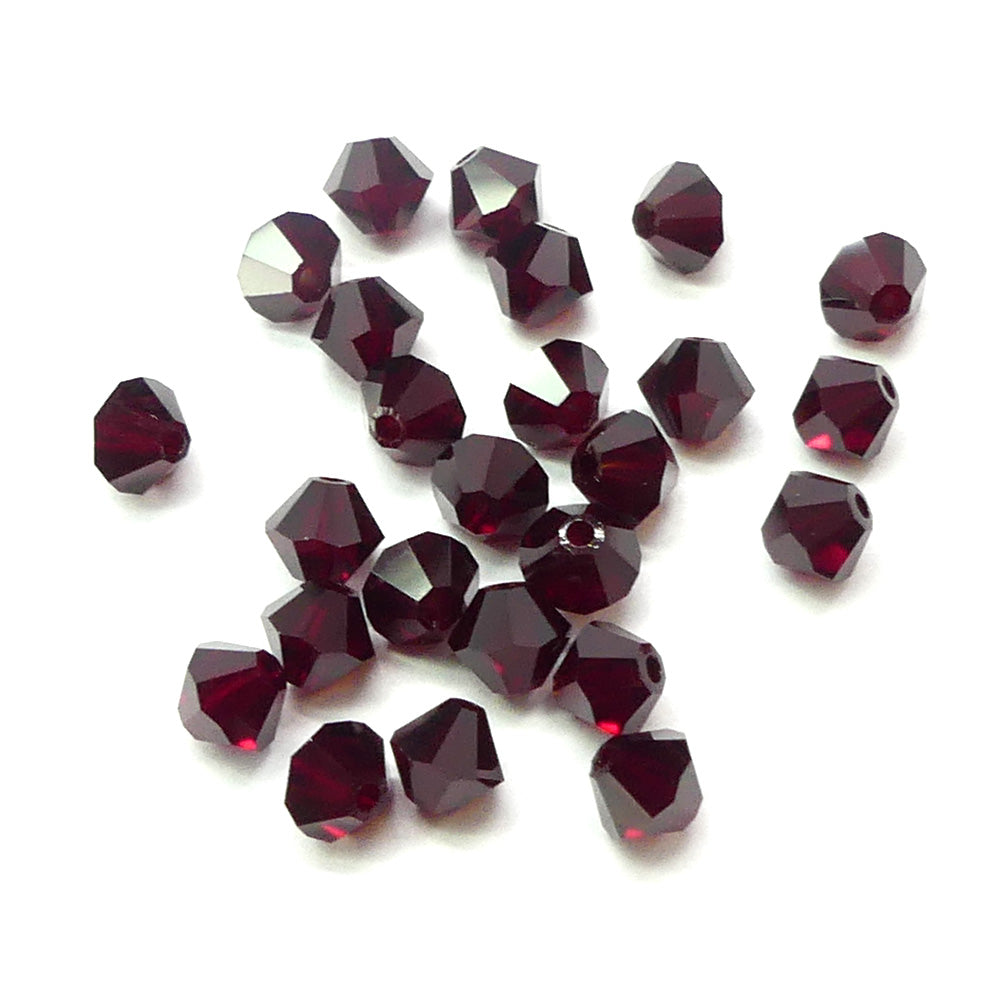 Bicone 4 - Grenat (25 pces)