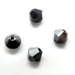 Bicone 4 - Jet Hematite (25 pces)