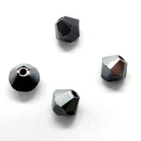 Bicone 4 - Jet Hematite (25 pces)