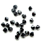 Bicone 4 - Jet Hematite (25 pces)