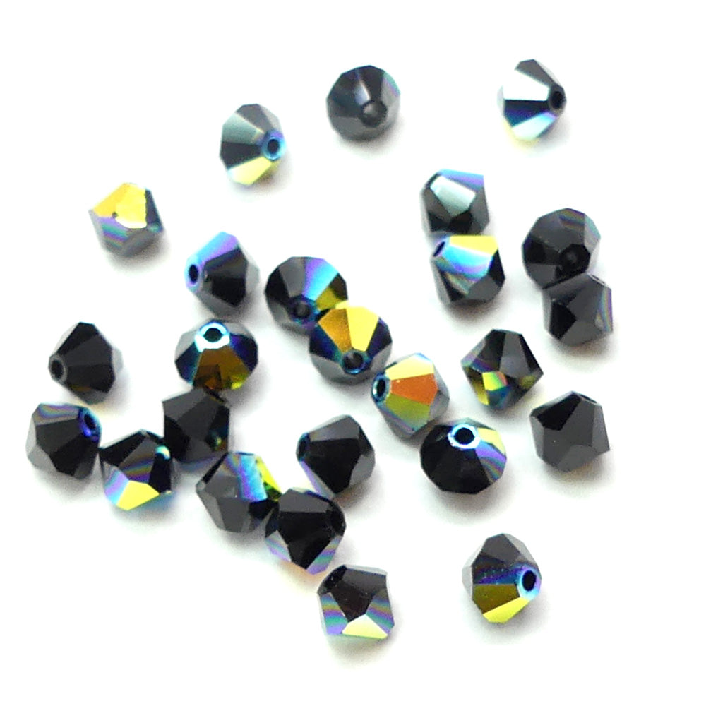 Bicone 4 - Jet AB (25 pces)