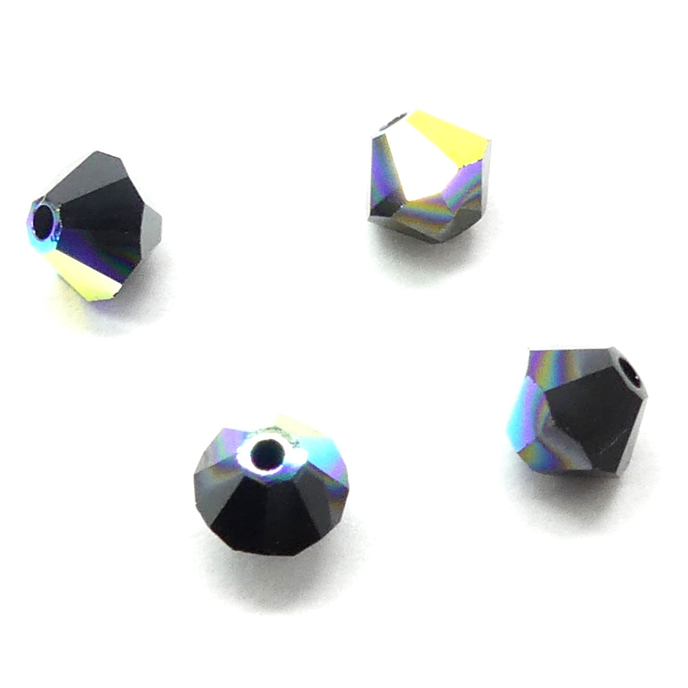 Bicone 4 - Jet AB (25 pces)